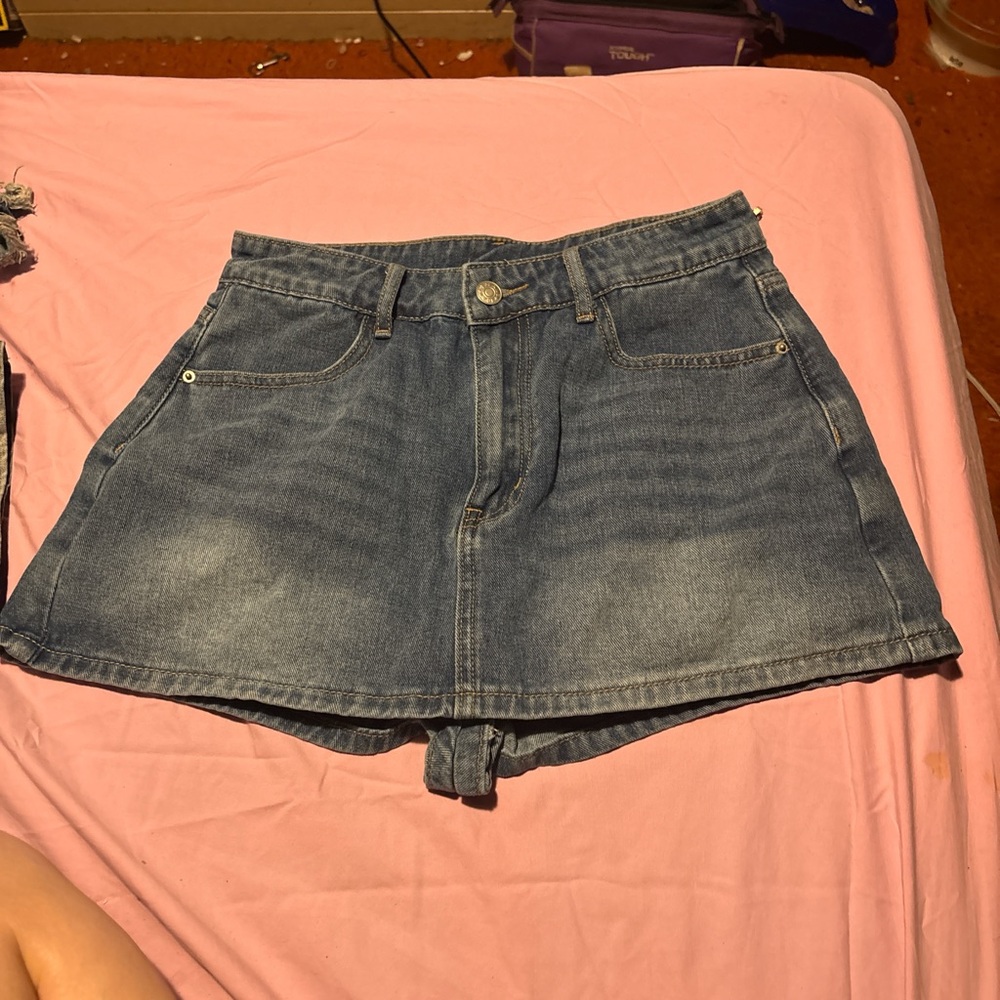 Denim High-Waisted Shorts